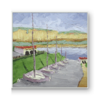 Freddy's Cove Original Oil Painting 8"x8" image 2