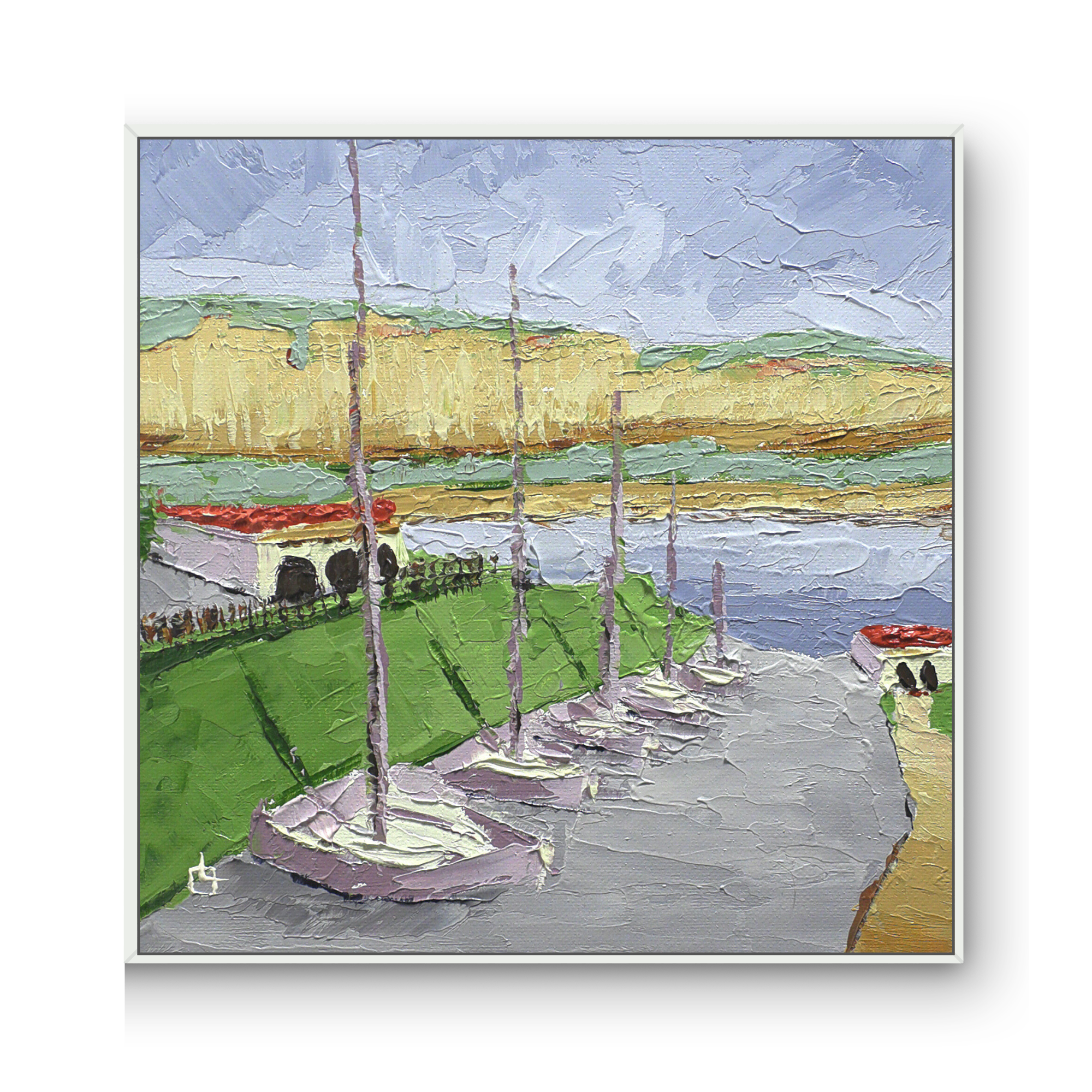 Freddy's Cove Original Oil Painting 8"x8" image 2