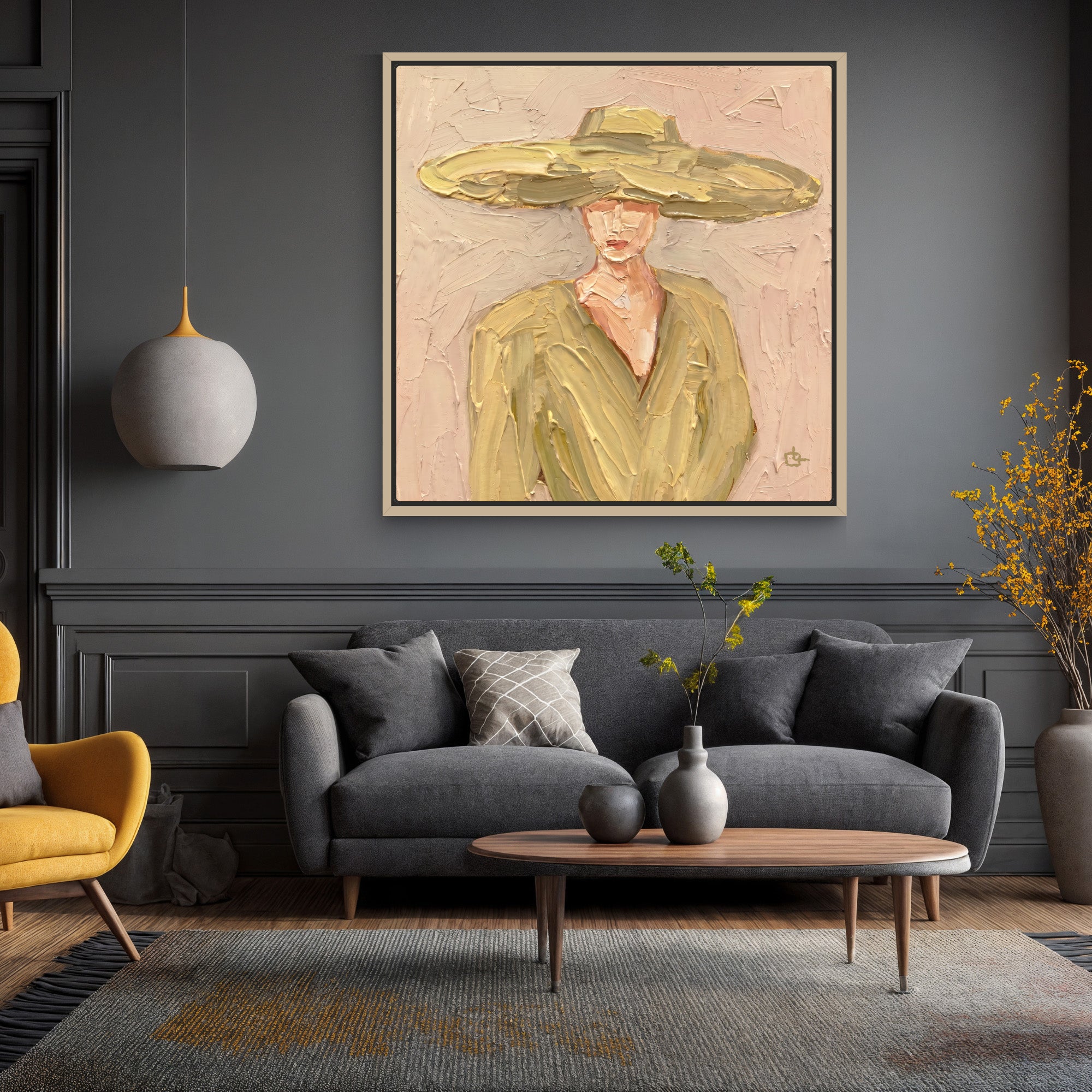 Blind Muse Golden Butter Wall Art Canvas Print image 3