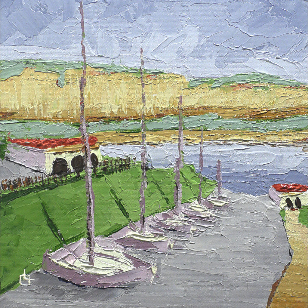 Freddy's Cove Original Oil Painting 8"x8" image 0