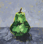 Vibration Study Using A Green Pear Original Painting Wall Art image 0