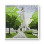 Letter From Home - Lincoln, NE Original Oil Painting 8"x8" image 2
