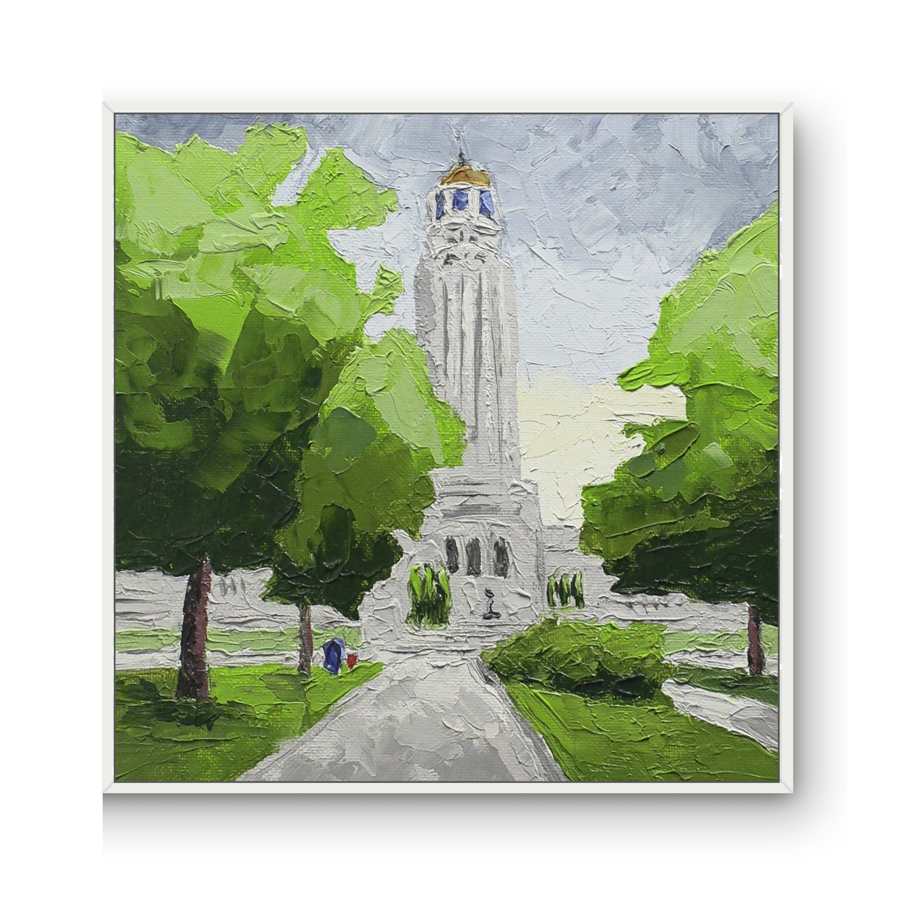Letter From Home - Lincoln, NE Original Oil Painting 8"x8" image 2