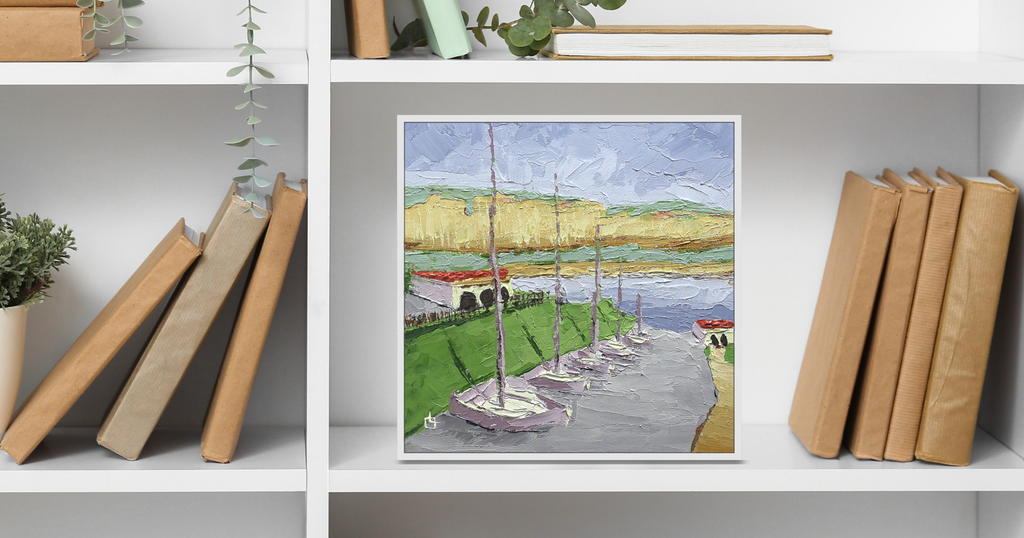 Freddy's Cove Original Oil Painting 8"x8" image 1