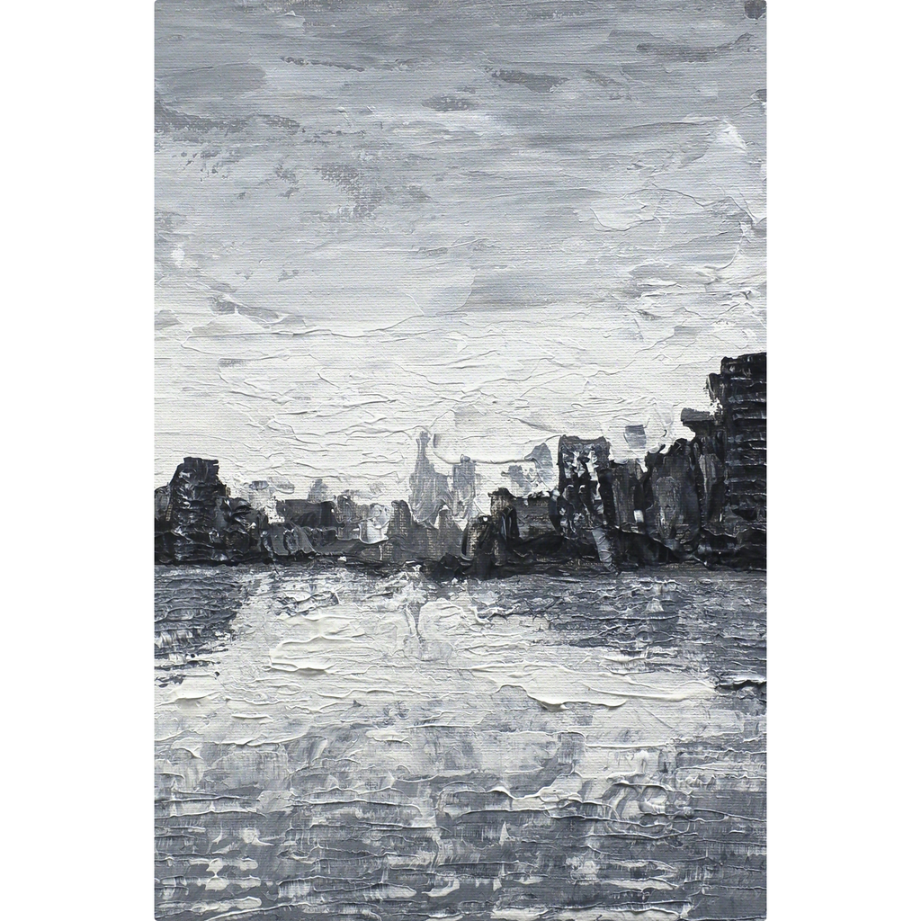 Leaving Nashville Original Painting Wall Art 9"x12" image 1