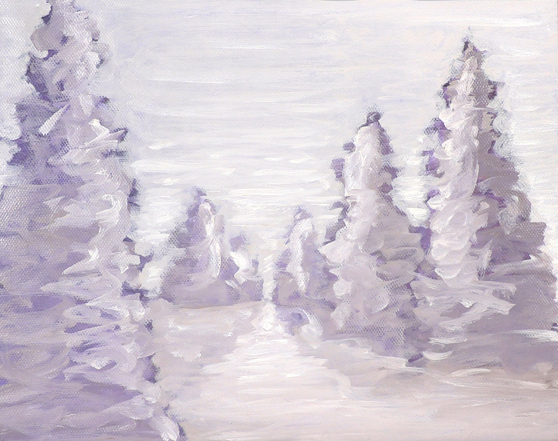 Wilderness Ridge Pines Original Painting Wall Art image 0