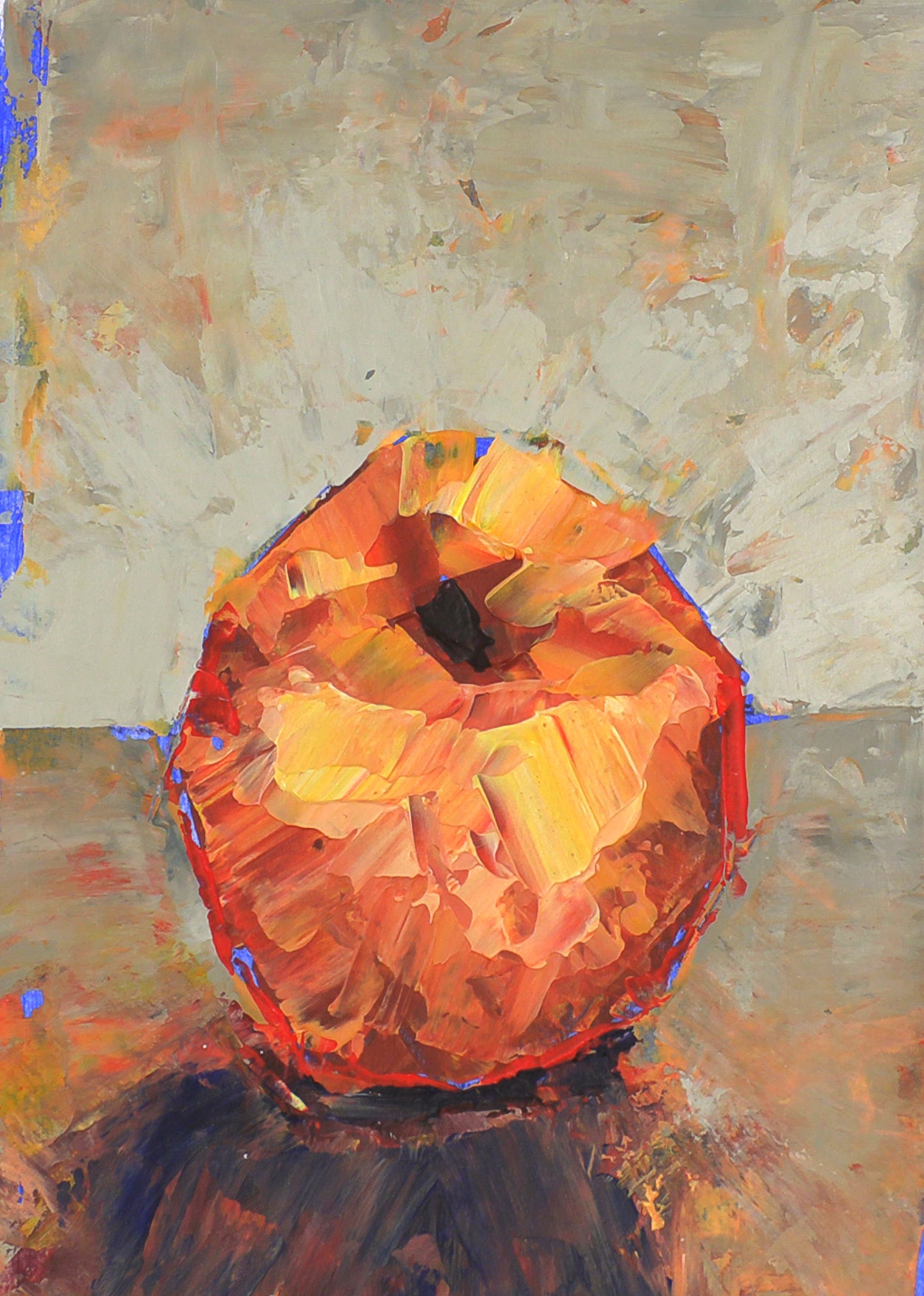Visual Vibration Study Using A Peach Original Painting Wall Art image 0