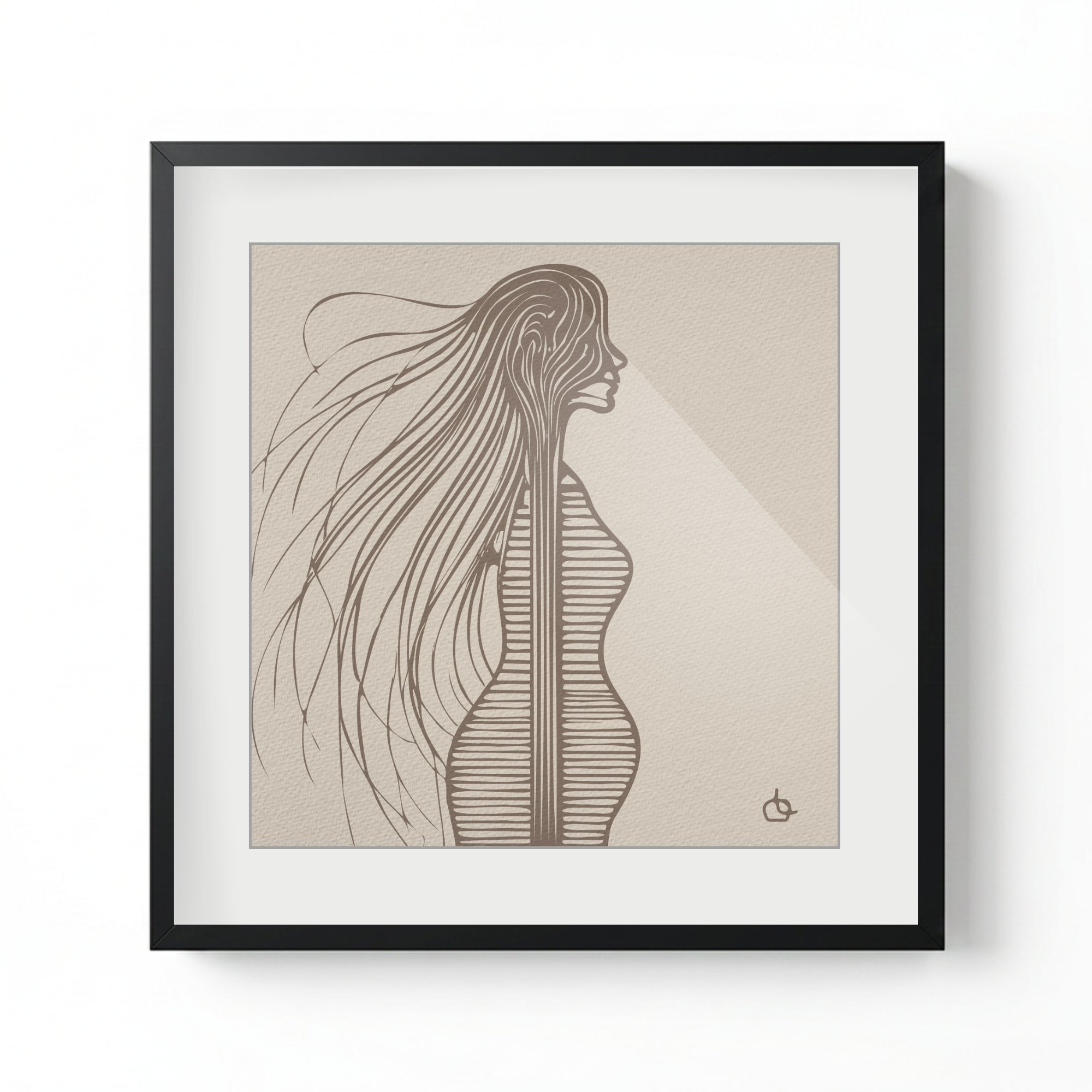 Baby Mama Bali Brown Wall Art Fine Art Print