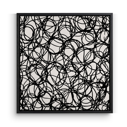 Abstract Microphone Cables Wall Art Canvas Print