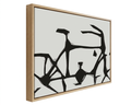 Abstract Black Bicycle Wall Art Canvas Print
