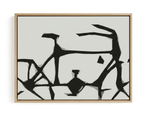 Abstract Black Bicycle Wall Art Canvas Print