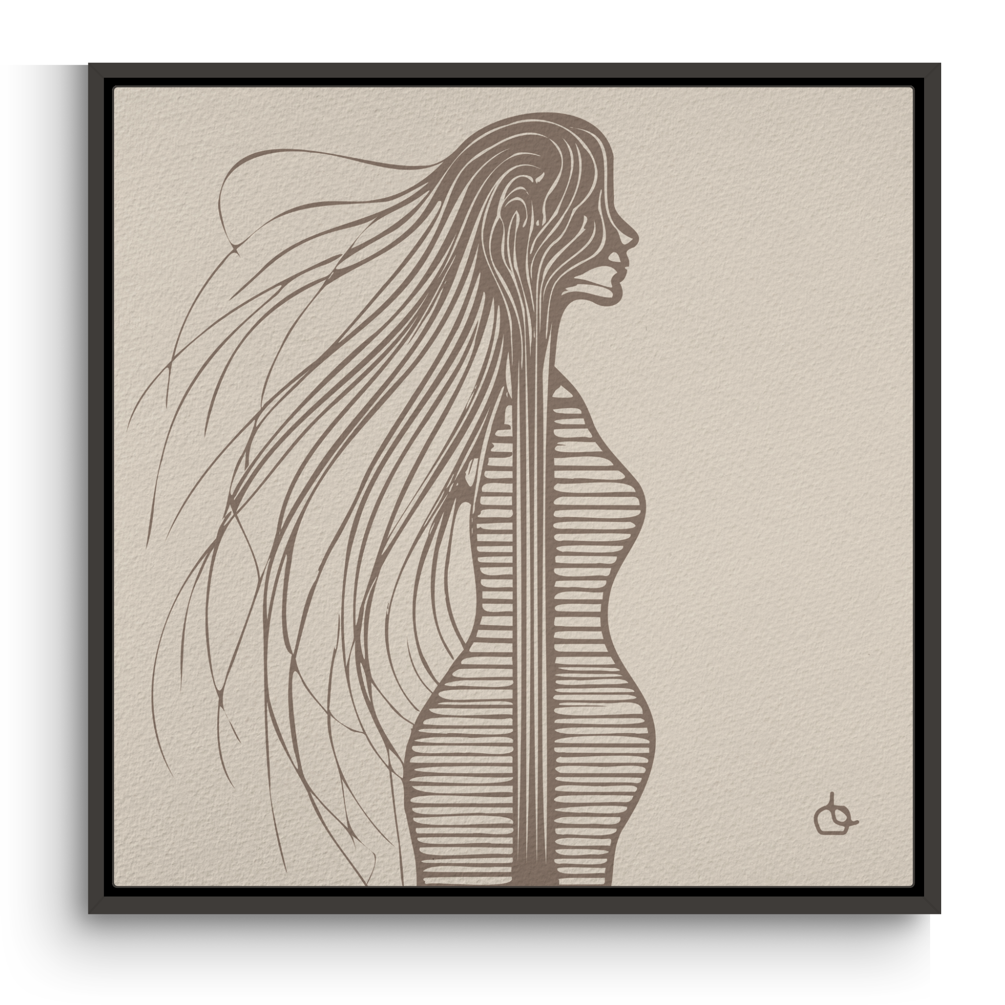 Baby Mama Bali Brown Wall Art Canvas Print
