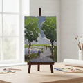 Diverging Original Painting Wall Art a Landscape painting of the Billy Wolff Trail in Lincoln, NE