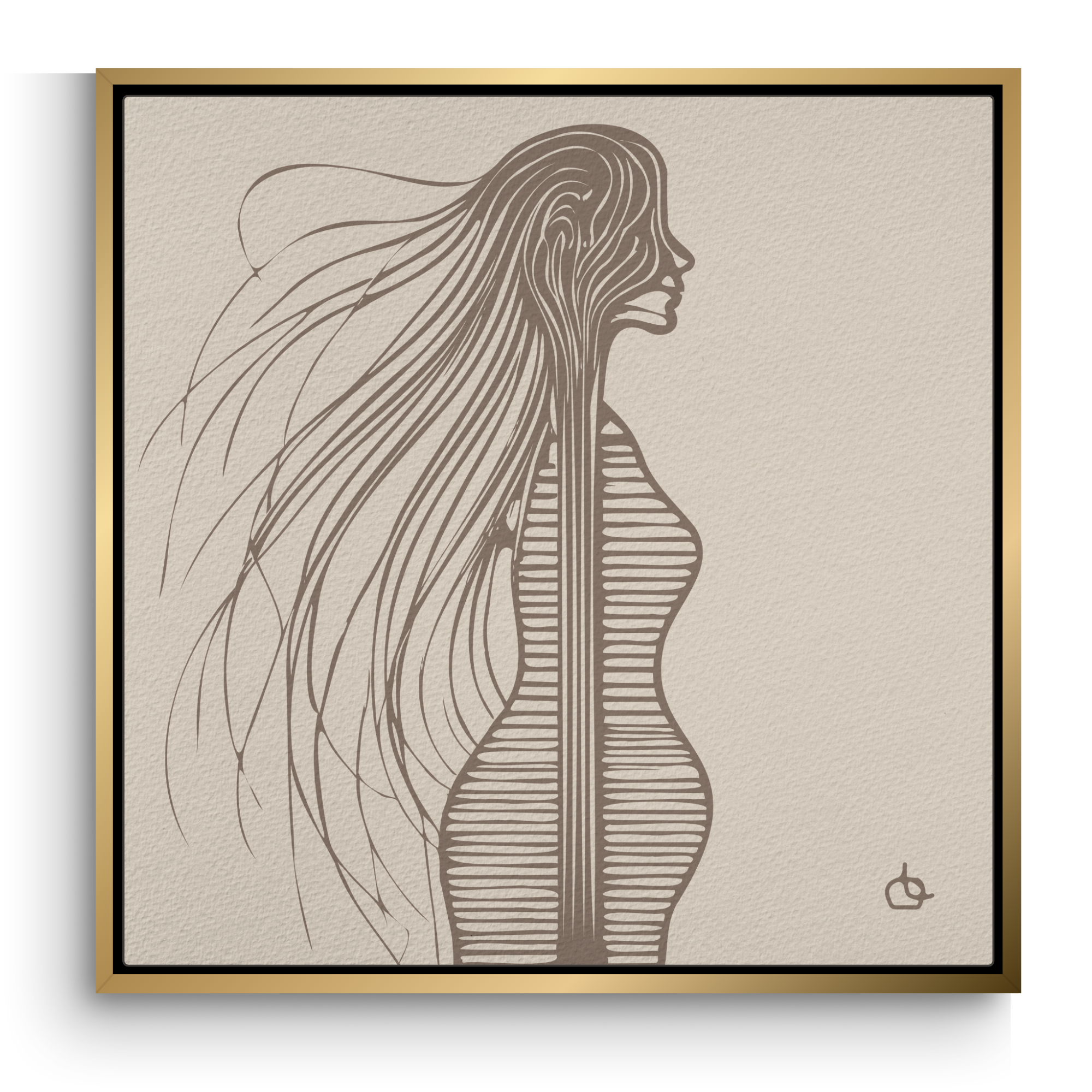 Baby Mama Bali Brown Wall Art Canvas Print