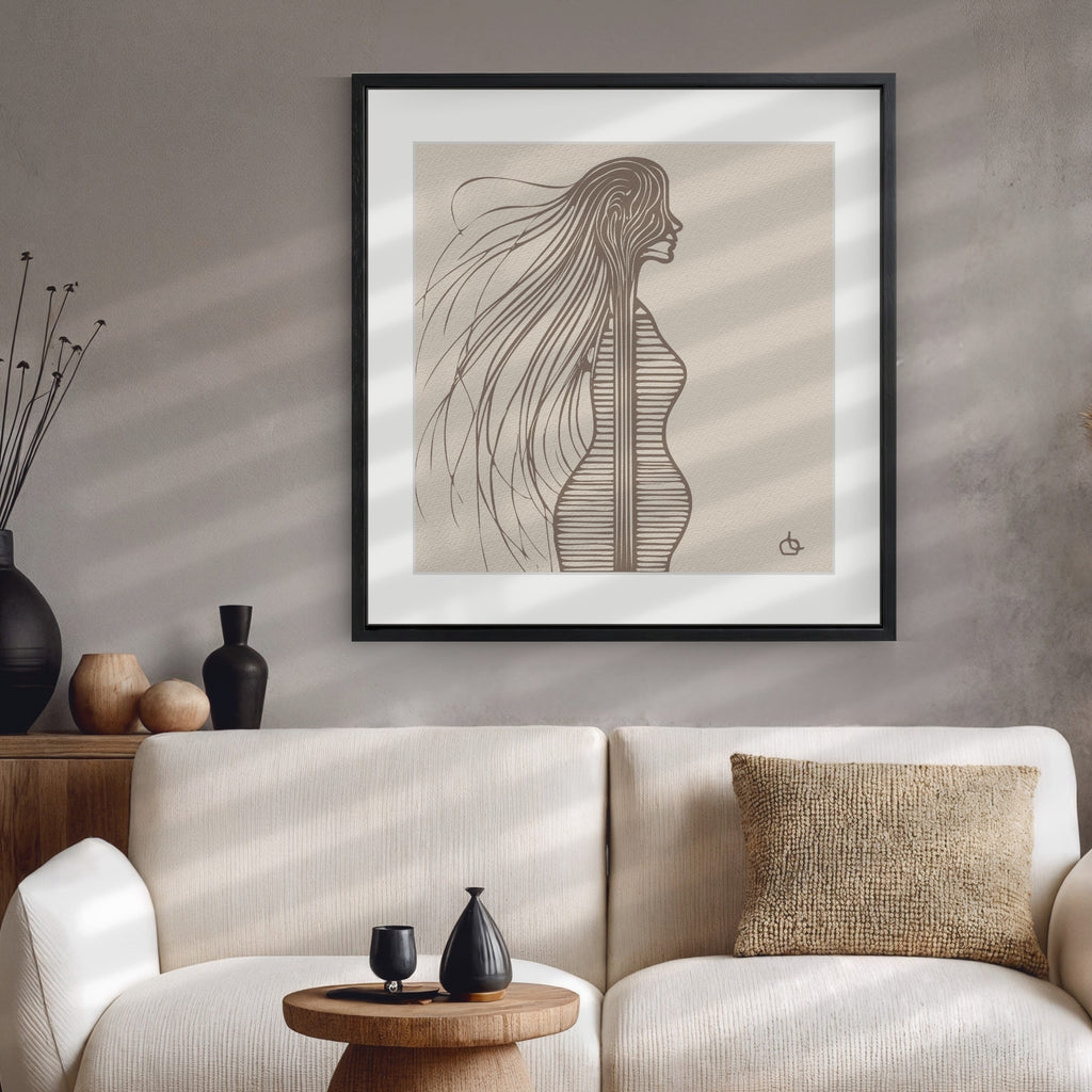 Baby Mama Bali Brown Wall Art Fine Art Print