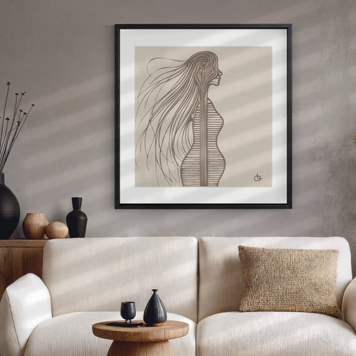 Baby Mama Bali Brown Wall Art Fine Art Print
