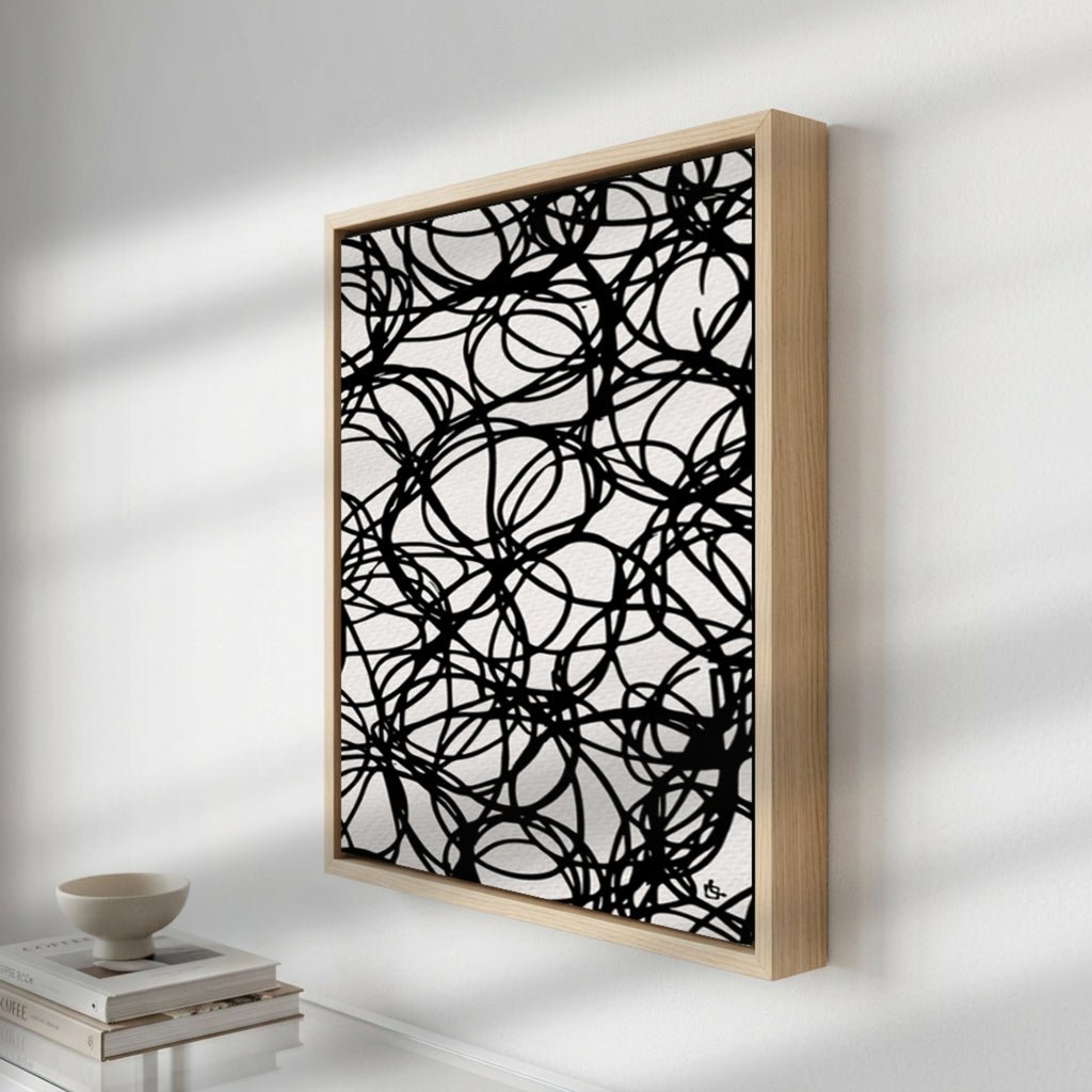 Abstract Microphone Cables Wall Art Canvas Print