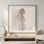 Baby Mama Bali Brown Wall Art Fine Art Print