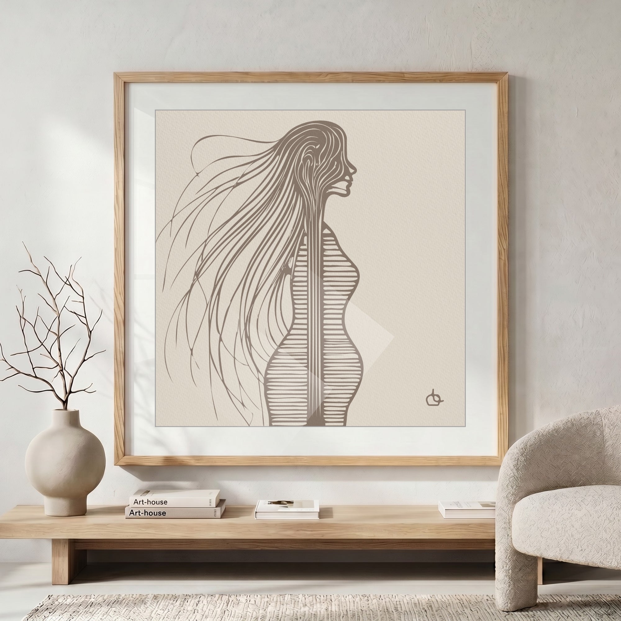 Baby Mama Bali Brown Wall Art Fine Art Print