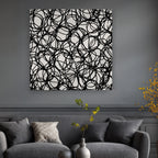 Abstract Microphone Cables Wall Art Canvas Print