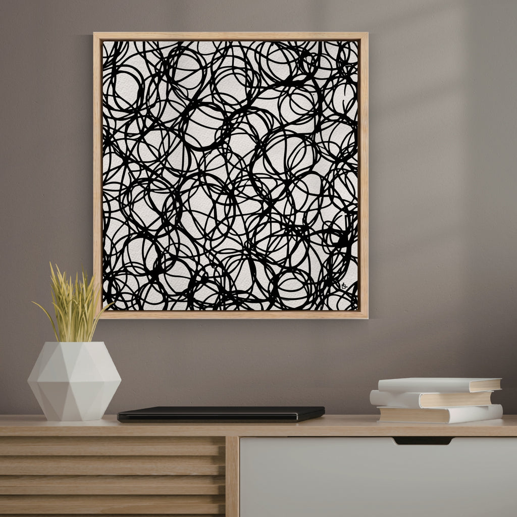 Abstract Microphone Cables Wall Art Canvas Print