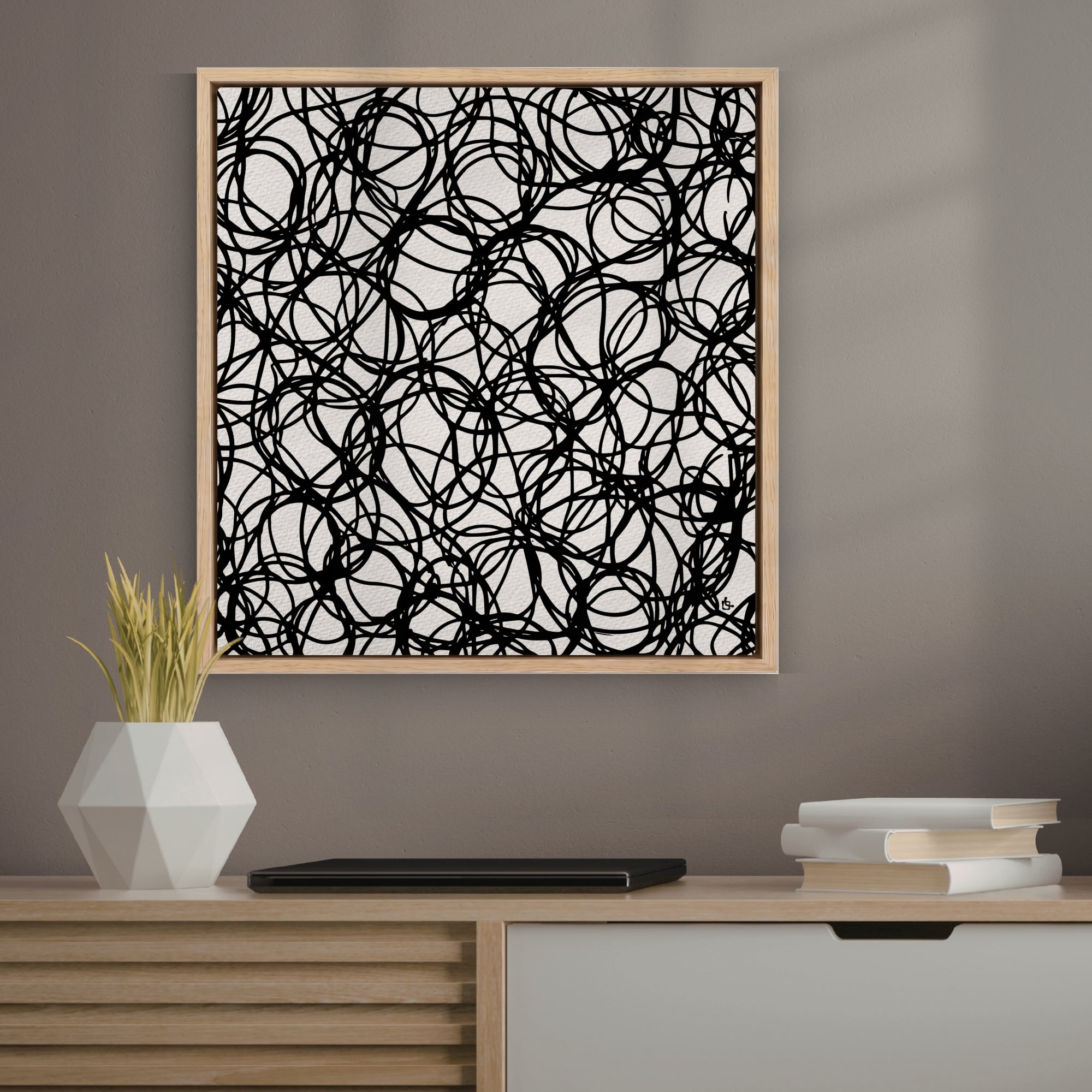 Abstract Microphone Cables Wall Art Canvas Print