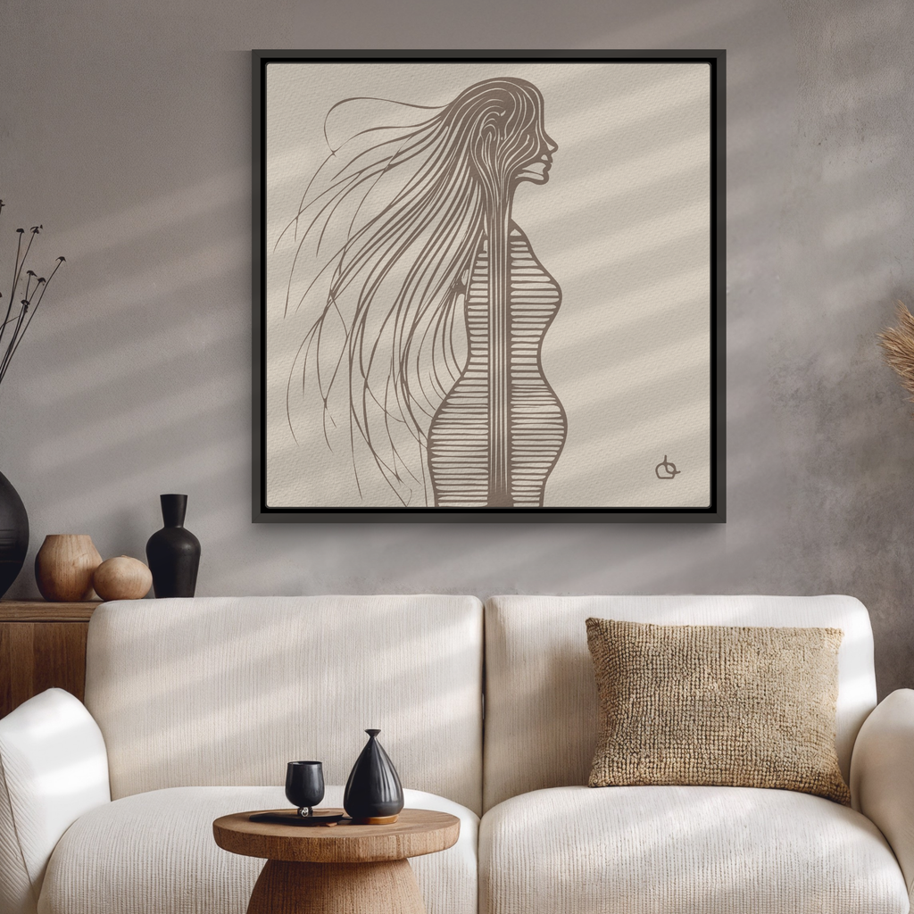Baby Mama Bali Brown Wall Art Canvas Print