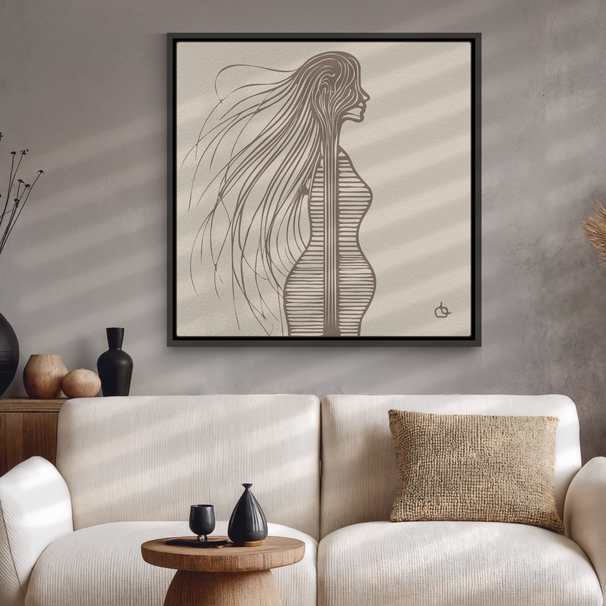 Baby Mama Bali Brown Wall Art Canvas Print