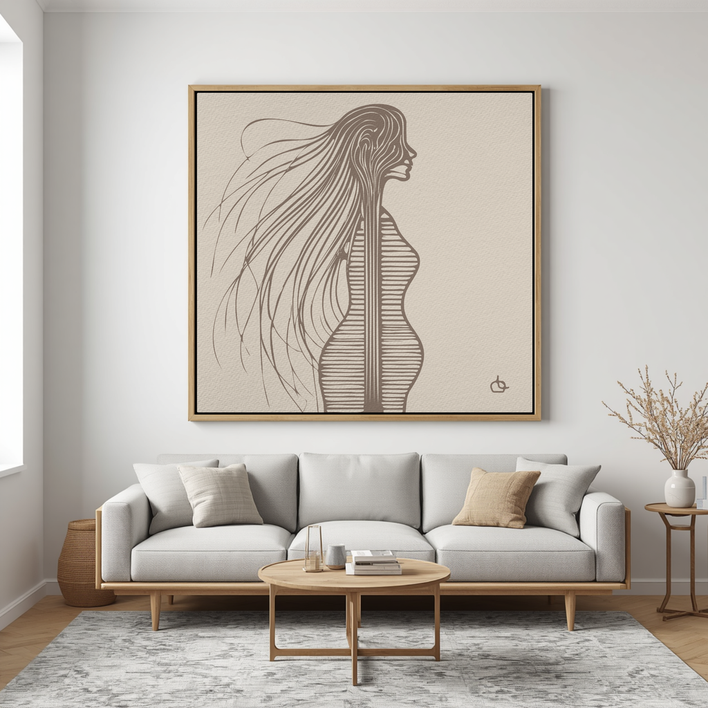Baby Mama Bali Brown Wall Art Canvas Print