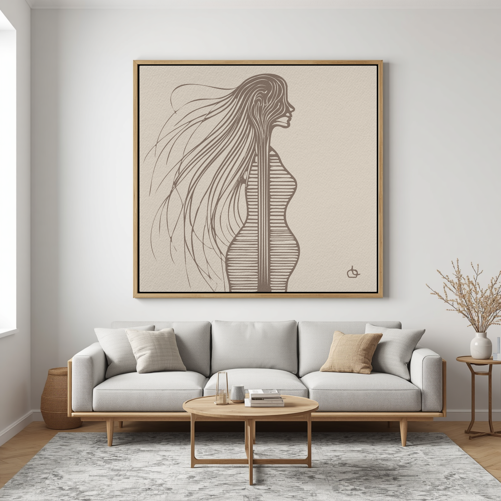 Baby Mama Bali Brown Wall Art Canvas Print