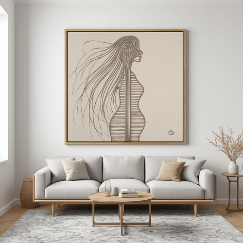 Baby Mama Bali Brown Wall Art Canvas Print