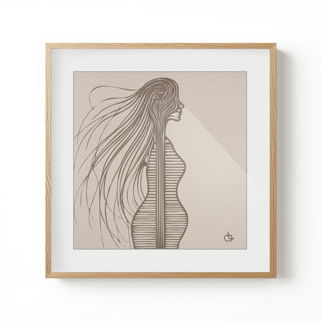 Baby Mama Bali Brown Wall Art Fine Art Print