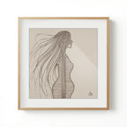 Baby Mama Bali Brown Wall Art Fine Art Print
