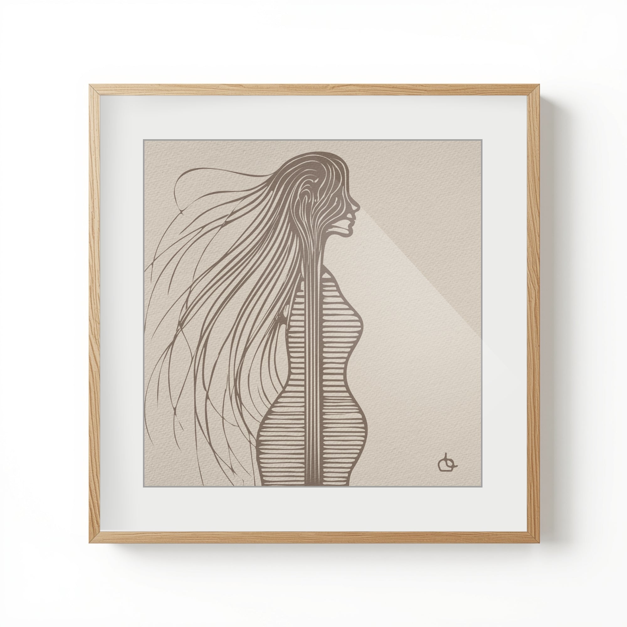 Baby Mama Bali Brown Wall Art Fine Art Print