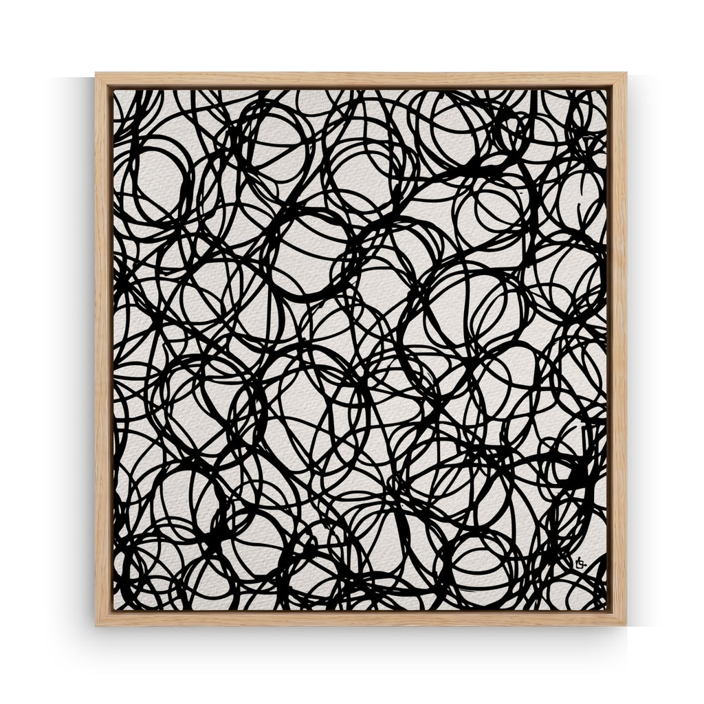 Abstract Microphone Cables Wall Art Canvas Print