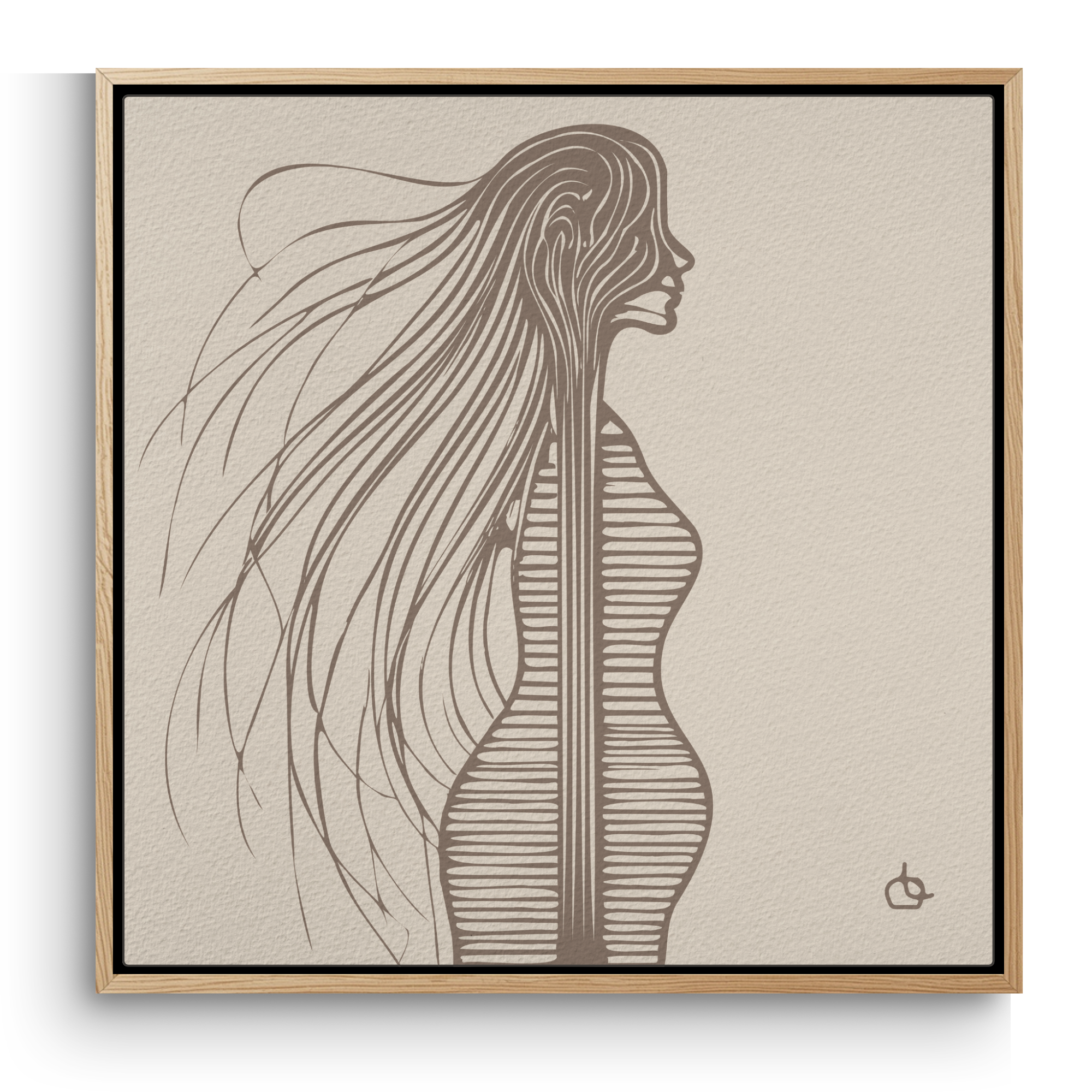 Baby Mama Bali Brown Wall Art Canvas Print
