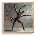 Out of Sync Dusty Blue & Brown Wall Art Canvas Print