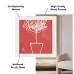 Family Tree Coral Red Wall Art Fine Art Print
