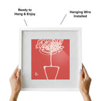 Family Tree Coral Red Wall Art Fine Art Print