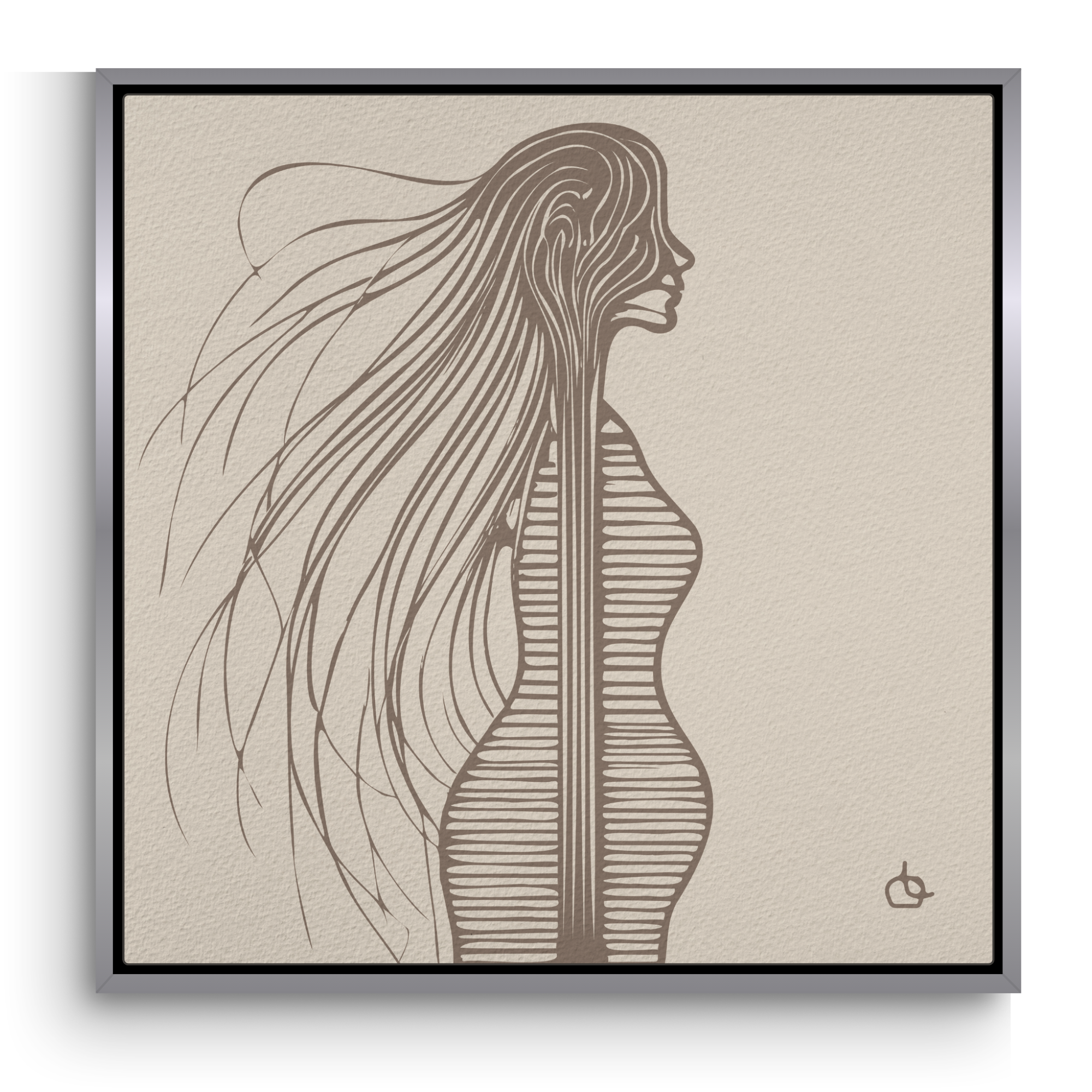 Baby Mama Bali Brown Wall Art Canvas Print