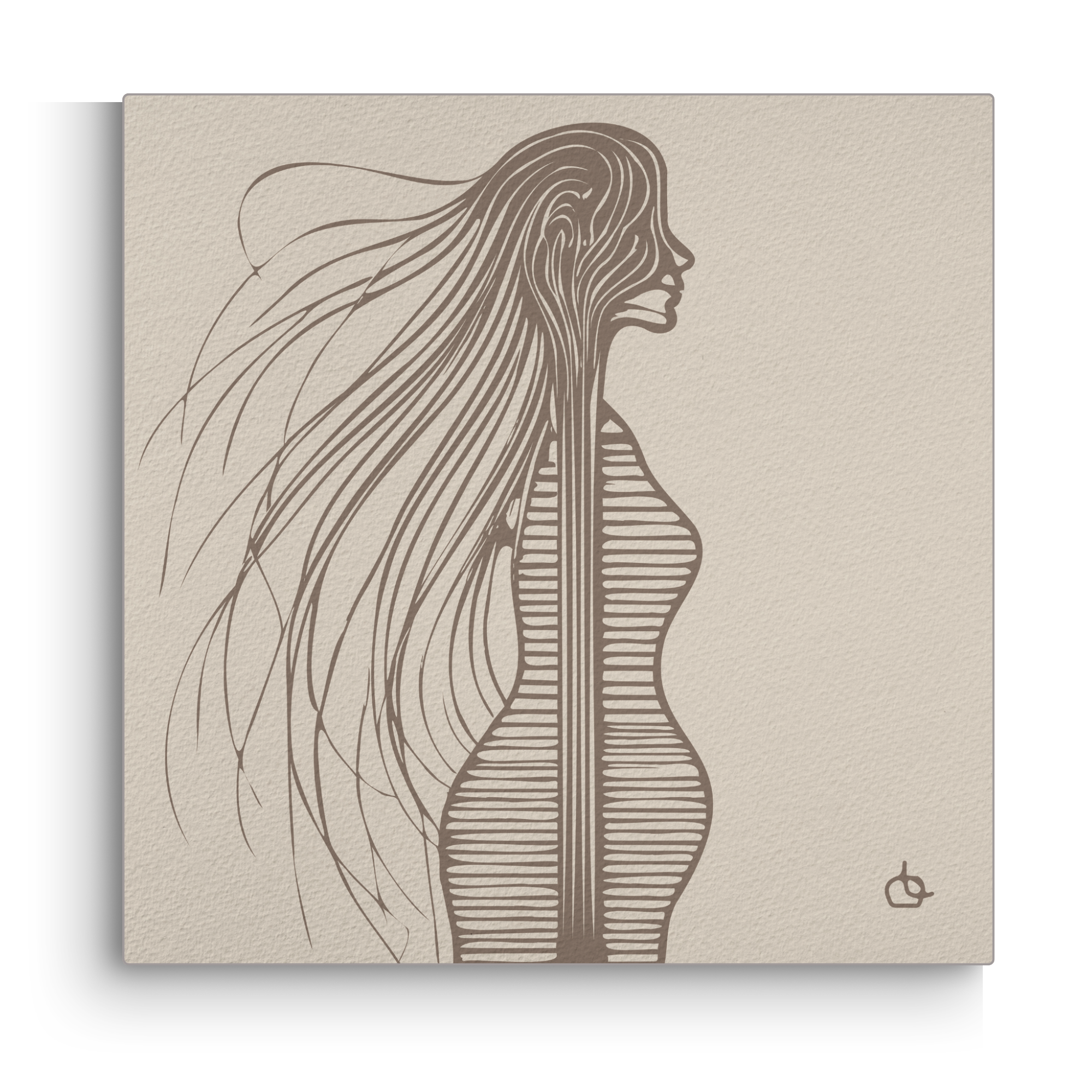 Baby Mama Bali Brown Wall Art Canvas Print