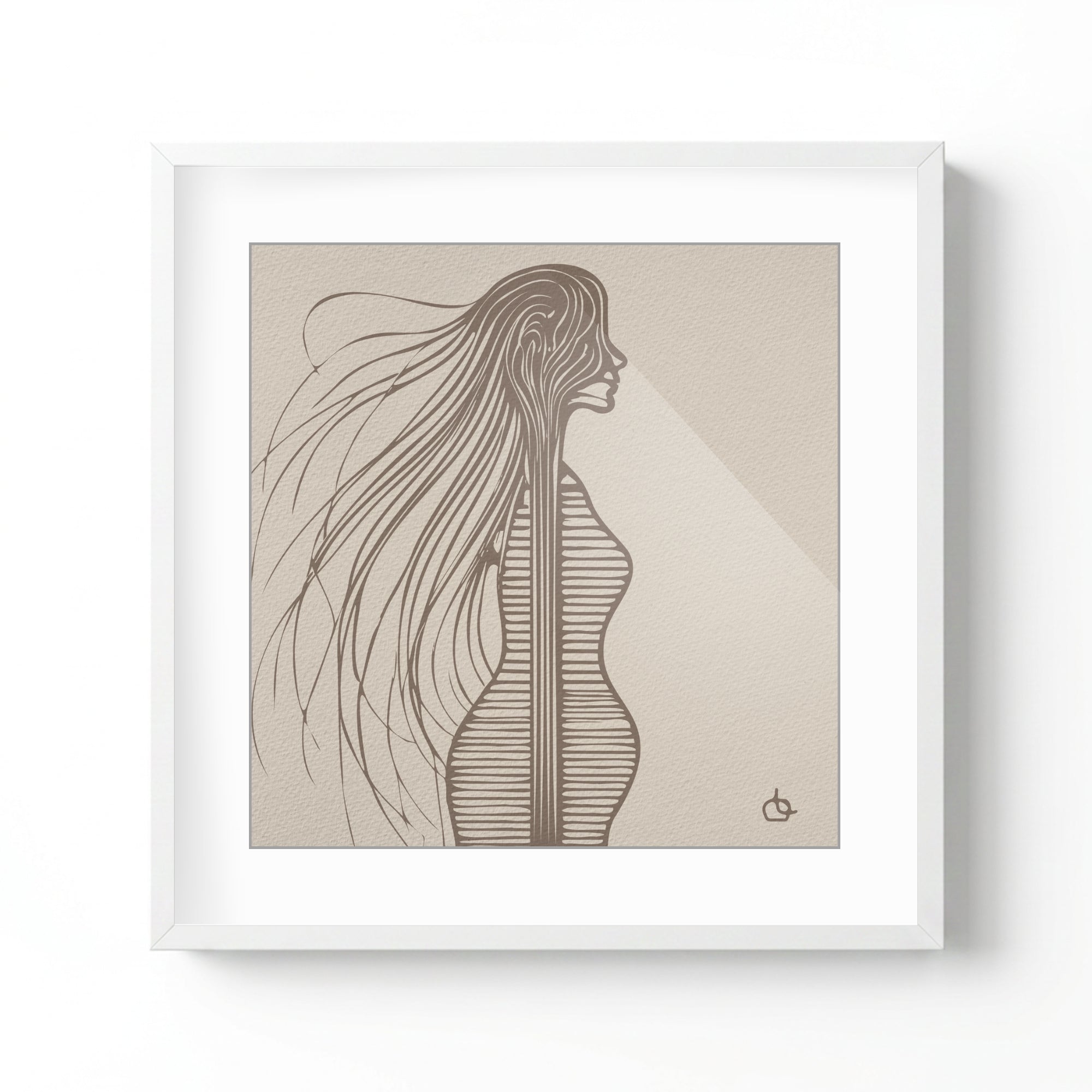 Baby Mama Bali Brown Wall Art Fine Art Print