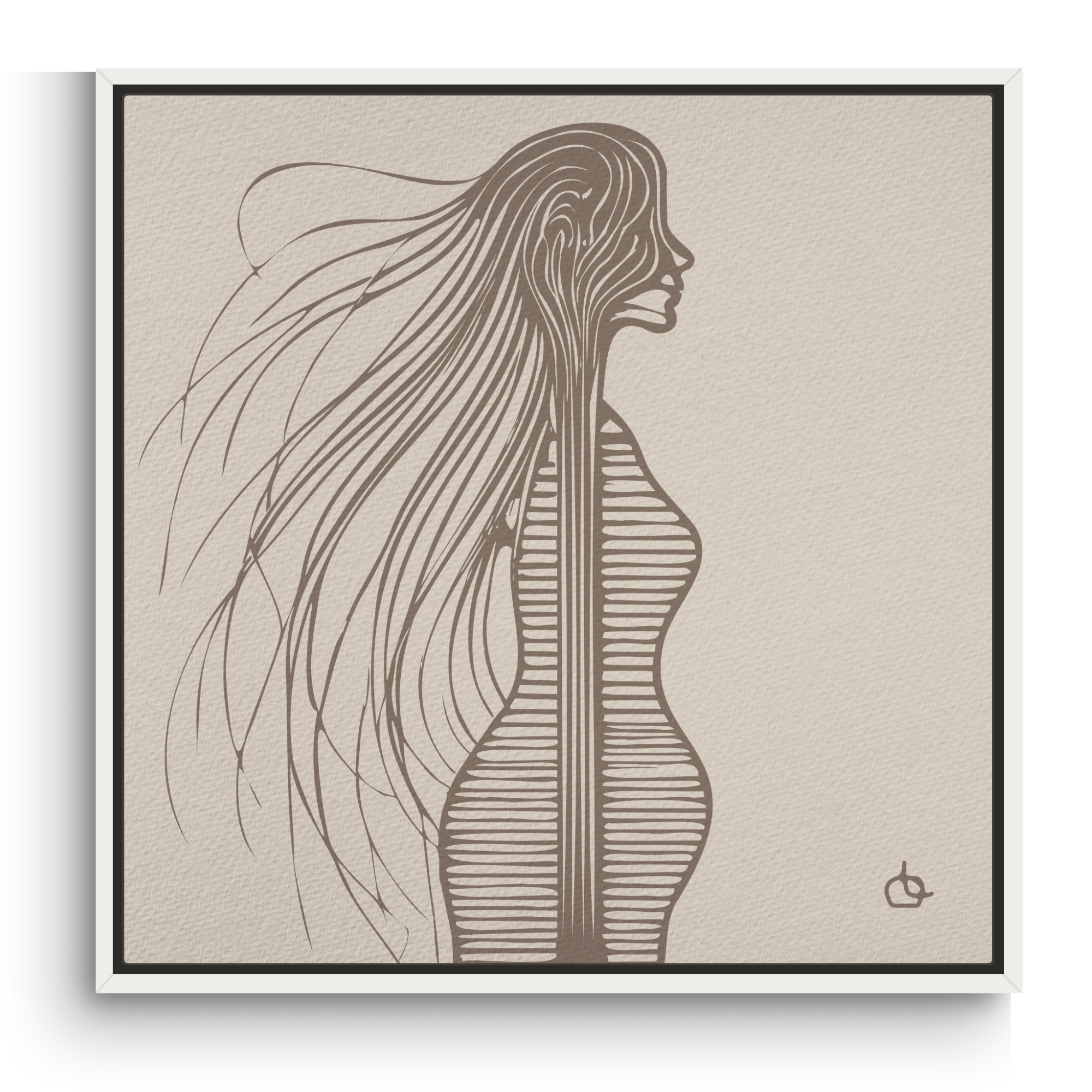 Baby Mama Bali Brown Wall Art Canvas Print