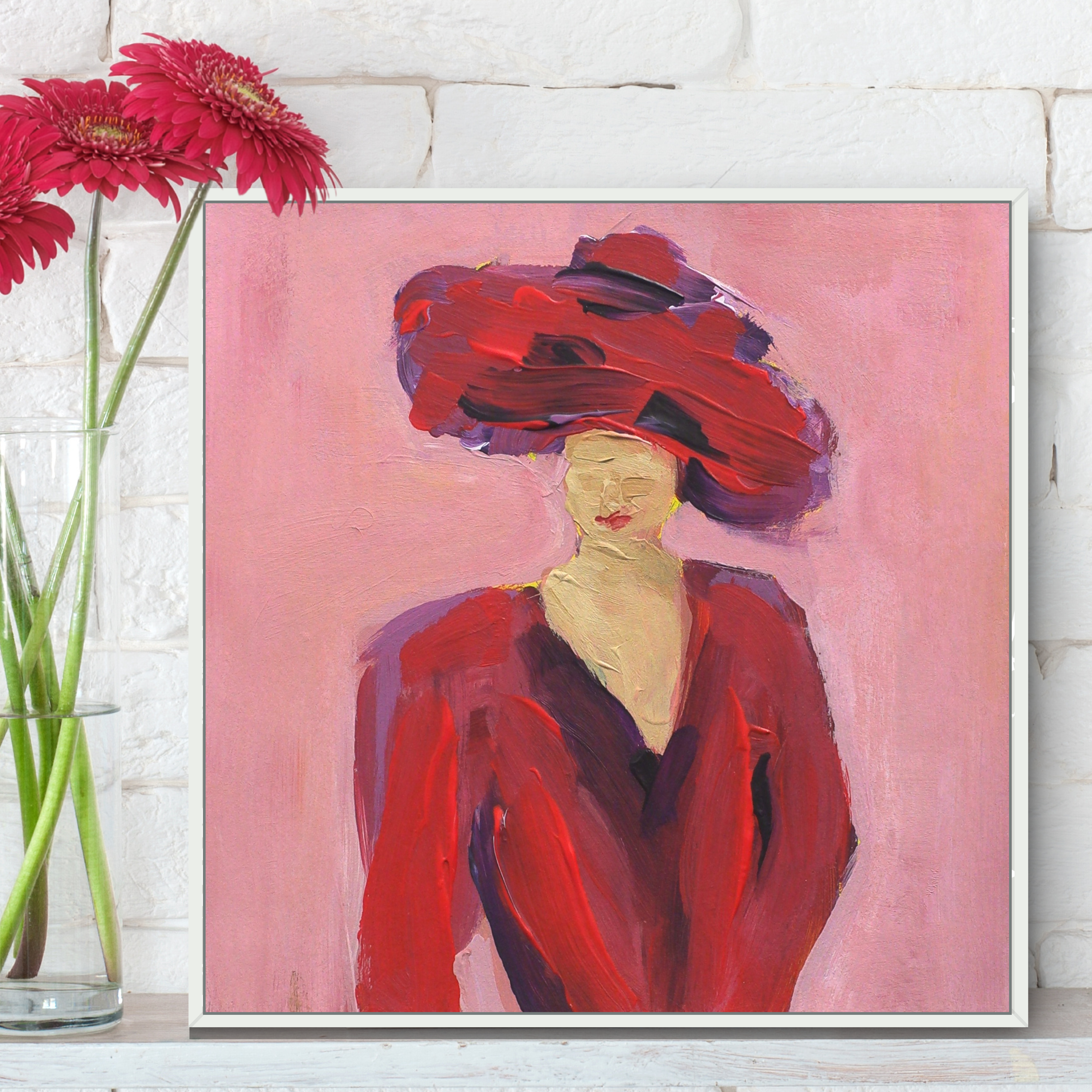 Blind Muse Original Painting Wall Art 8"x8" image 4