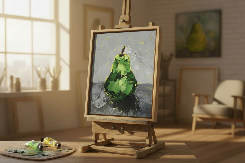 Framed no mat no glass easel
